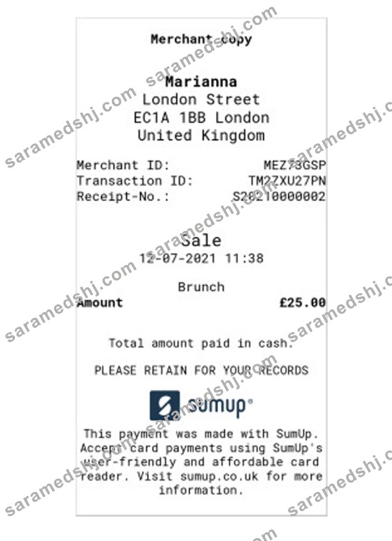 MARIANNA payment check